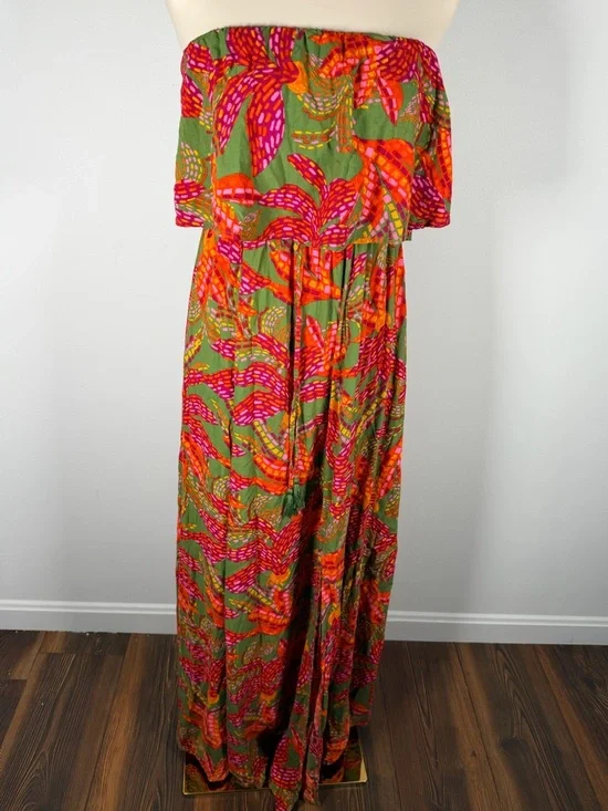 Summer Strapless Maxi Dress with Boho Print - Picture 5 of 10